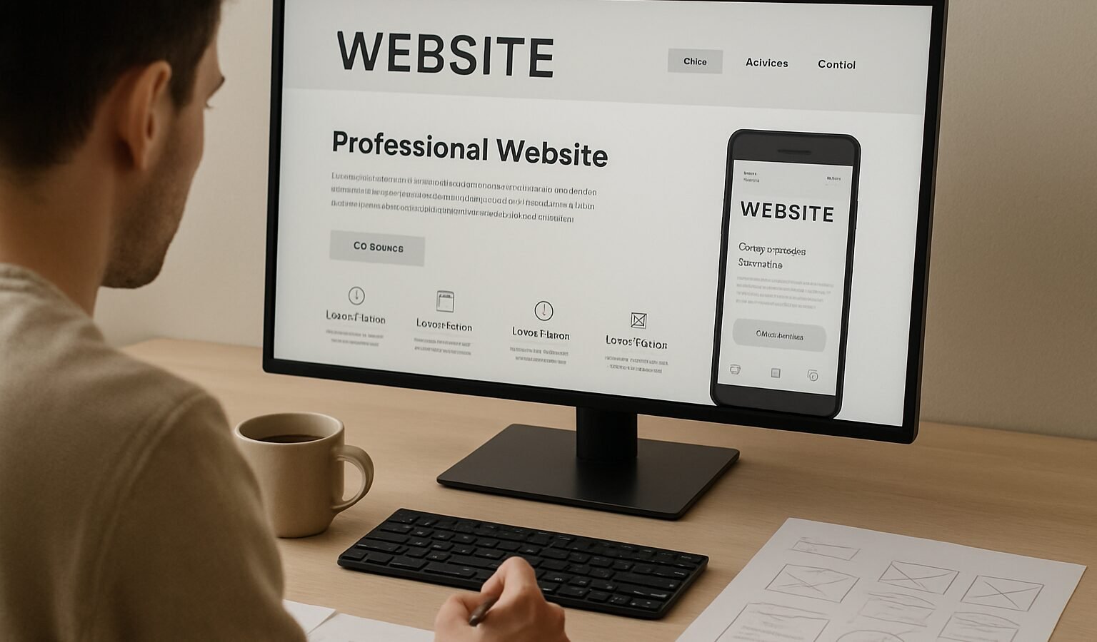 Criação de sites profissionais que espelham a responsabilidade da sua empresa